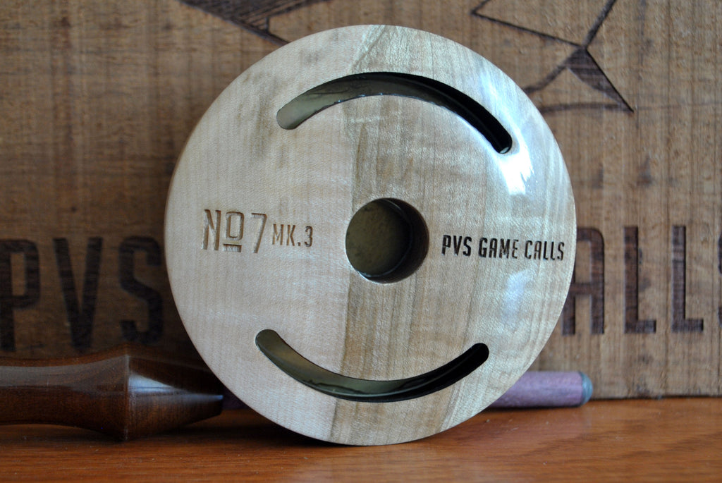 N0.7 Turkey Pot Call. Brass Over Glass